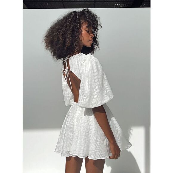 Princess Polly MARANO MINI DRESS WHITE size 8 - Picture 5 of 6